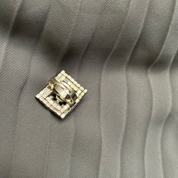 Vintage Prong Set Clear Rhinestone Cocktail Ring Juliana? Adjustable - Picture 8 of 11